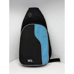 Nintendo Wii Backpack Travel Bag Console Shoulder Sling w Embordered Logo